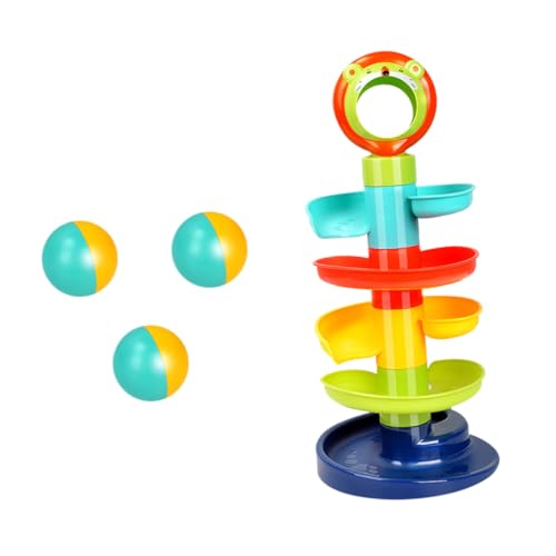 ORFOFE Babyspielzeug Ab Monate Bunter Turm mit Kugeln Kreatives Puzzle und Rutschiges Laufspielzeug Hand Auge koordination Sozialem Spiel und Sicherem Sanftem Material für Kleinkinder von ORFOFE