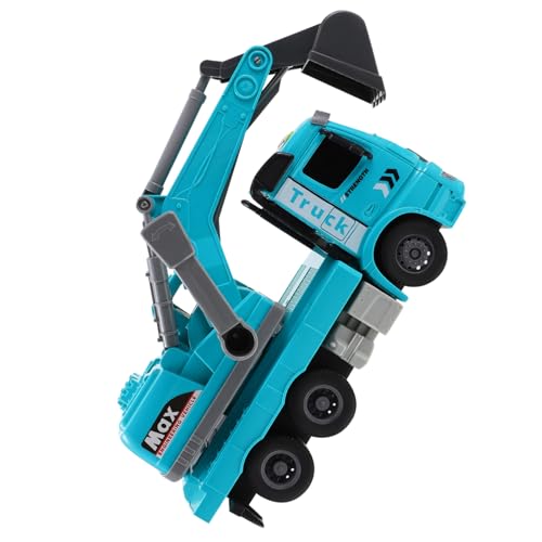 ORFOFE Bagger mit Licht und Musik Robustes Ingenieurfahrzeug Modell Langlebig und Bruchsicher Ergonomisch für Kleine Hände Pädagogisch für Vorschulkinder Blau von ORFOFE