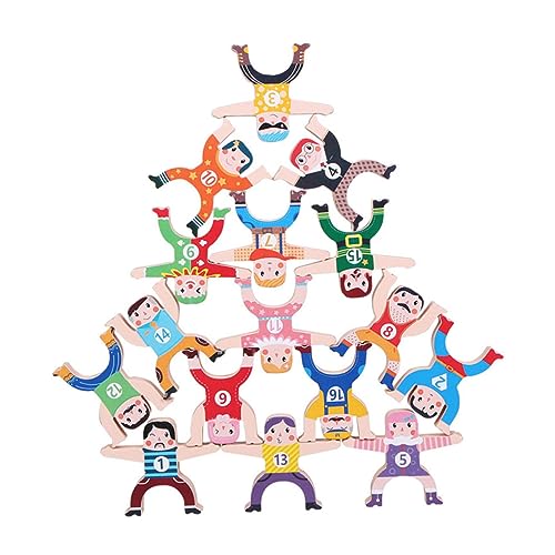 ORFOFE Balancespiel Holzbausteine Pädagogisches Stapelspielzeug mit Bunten Blöcken Fördert Kreativität Hand Auge koordination und Kognitive Fähigkeiten für Kleinkinder Ab Jahren von ORFOFE