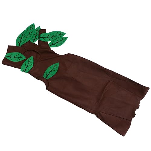 ORFOFE Baum Kostüm Braun für Rollenspiel und Maskenparty Umweltfreundliches Diy Baumkleid mit Hut Leicht Anzuziehen für Halloween und Kindertag Aufführungen von ORFOFE