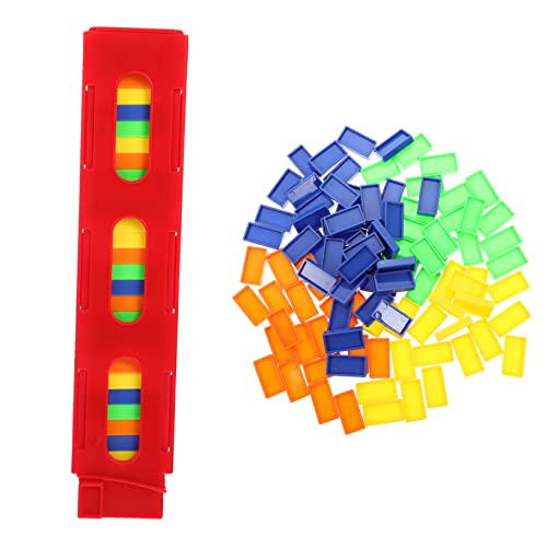 ORFOFE Beutel Bunte Domino Blocks Domino Spiel für Hand Auge Koordination und Kognitive Entwicklung Lernspielzeug für Jungen und Mädchen Zufällige Farbe Zufällige Farbe von ORFOFE