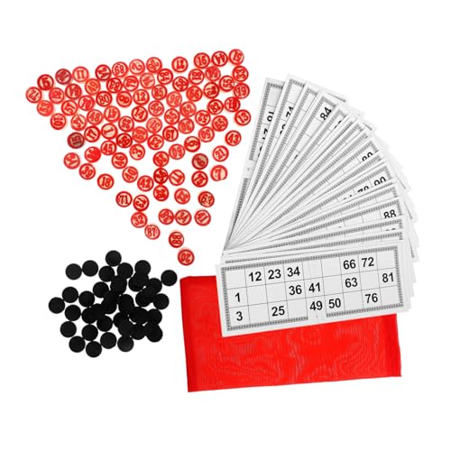 ORFOFE Bingo Spiel Holz mit Zahlkarten und Schachbrett Kompakt Tragbar für Familienspiele und Partys für Interaktive Spielabende von ORFOFE