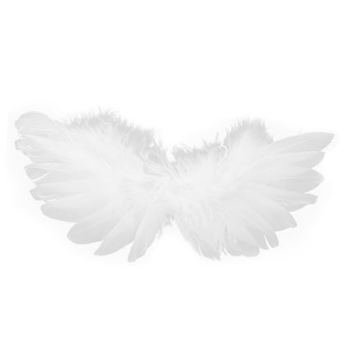 ORFOFE Bjd Puppen Engelsflügel aus Weißen Federn Handgefertigte Flügel Accessoires für Cosplay Halloween und Weihnachtsdeko Einfache Befestigung Dekorative Puppenverschönerung von ORFOFE