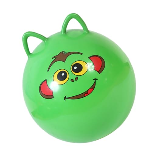 ORFOFE Bouncing Ball mit Griffen Aufblasbarer Fitness Hüpfball für Erwachsene Robustes PVC Cartoon Design Fördert Balance Koordination Hand Auge Training Indoor Outdoor Zufällige Farbe von ORFOFE
