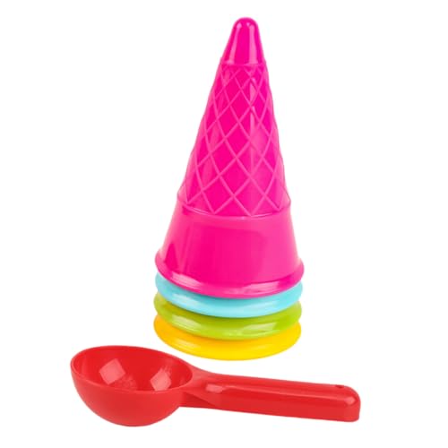 ORFOFE Buntes Strandspielzeug mit Sandlöffel und Eiscremeförmchen Kindgerechtes Kunststoff-sandspielzeug für Jungen und Mädchen für Sandgraben und Strandspaß von ORFOFE