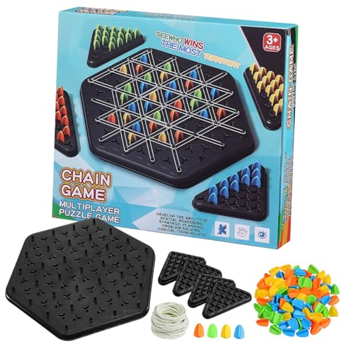 ORFOFE Chain Triangle Chess Spiel Großes Tragbares Strategiespiel für Spieler Multiplayer Brettspiel Vielseitig für Familienabende und Soziale Unterhaltung von ORFOFE
