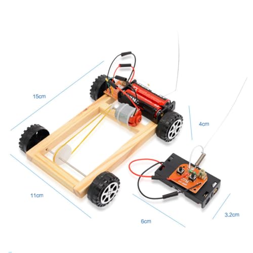 ORFOFE DIY Auto Modellbausatz Ferngesteuertes Rad Antriebsmodell Kleiner Technischer Bausatz ohne Batterien Pädagogisches Wissenschaftsspielzeug für Jugendliche von ORFOFE