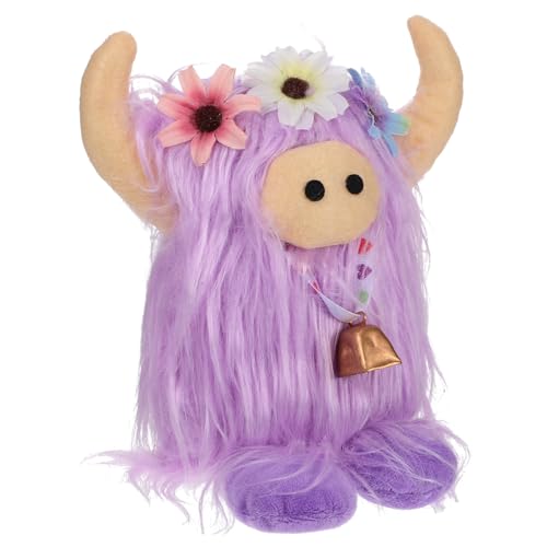 ORFOFE Dekorative Plüschkuhpuppe Flauschiges Hochlandkuh und Hautfreundlich Jugendkissen und Wohnzimmerdekoration Langlebig und Sicher Farbe von ORFOFE