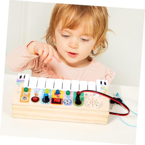 ORFOFE Elektronisches Holzklavier LED Licht Portable Musikspielzeug für Jungen Mädchen Frühförderung Hand Auge koordination Entwicklung von ORFOFE