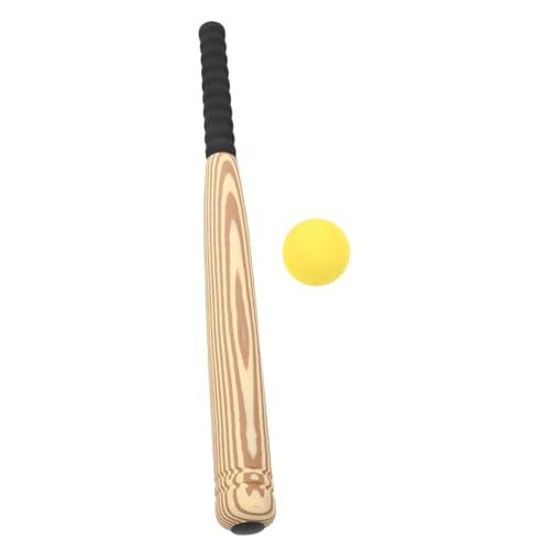 ORFOFE Eva Baseballschläger Set Holzoptik mit Ball Interaktives Sportspielzeug für Drinnen und Draußen Fördert Hand Auge Koordination für Familienaktivitäten und Training von ORFOFE