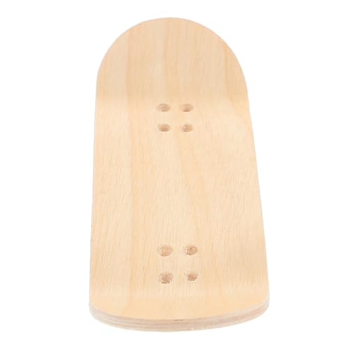 ORFOFE Fingerboard Deck aus Ahornholz Natürlicher Holz Look Präzise Passform für Finger Skateboards Inklusive Montagezubehör Robustes Finger Skateboard Ersatzbrett für Anfänger von ORFOFE