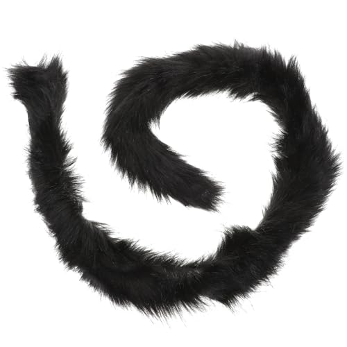 ORFOFE Fluffy Boa Damen Kunstfell Schal Weicher Schwarzer Fellboa Breit Langlebiges Halloween Kostüm Accessoire für Weihnachten Karneval Geburtstag und Mottoparty von ORFOFE