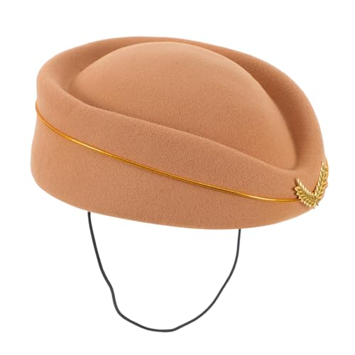 ORFOFE Flugbegleiterin Hut Damen Filz Schiffschen Hut Verstellbar Komfortabel Faux Wolle Kostüm Zubehör Für Cosplay Bühne Karneval Mottoparty ORFOFE Flugbegleiterin Hut Damen Filz Schiffschen Hut Verstellbar Komfortabel Faux Wolle Kostüm Zubehör Für Cosplay Bühne Karneval Mottoparty von ORFOFE