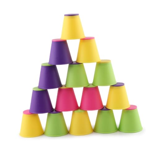 ORFOFE Fröhliches Stapelbecherspiel für Kleinkinder Pädagogisches Lernspielzeug aus Sicherem Material Fördert Koordination und Fantasie für Eltern Junge Mädchen interaktion und von ORFOFE