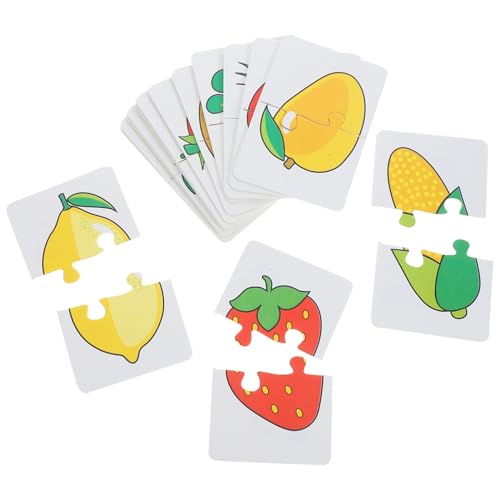 ORFOFE Frühe Lernkarten Früchte Gemüse Puzzlespiel Pädagogische Kognitive Karten Beobachtung Gedächtnis und Hand Auge koordination für Kindergarten und Zuhause von ORFOFE