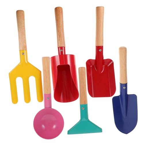 ORFOFE Gartenset Teilig Bunte Mini Metallschaufel und Rechen Leicht Robust für Jungen und Mädchen Spielerisch Feinmotorik Fördern von ORFOFE