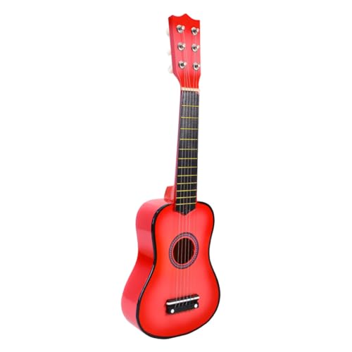 ORFOFE Gitarre aus Holz Saitiges Musikinstrument Stabiles Material Angenehmer Klang Pädagogisches für Anfänger und Kleinkinder Rosa von ORFOFE