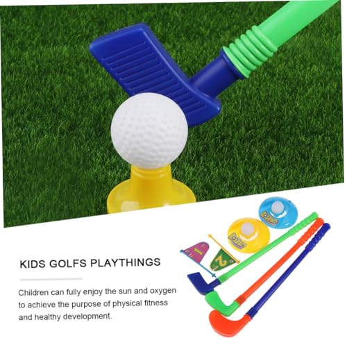ORFOFE Golfset Kunststoff Golfschläger und Bälle Indoor Trainingsset für Motorische Entwicklung und Hand Auge koordination Interaktives Sportspielzeug für Jungen und Zufällige Farbe von ORFOFE