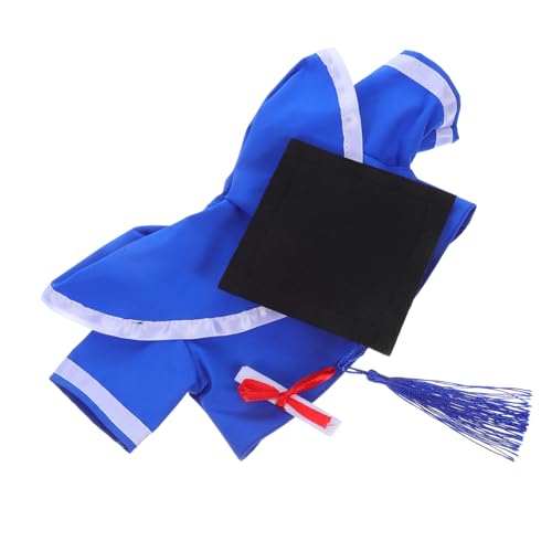 ORFOFE Graduation Kostüm für Plüschtiere Teiliges Abschlusskleid mit Mütze und Quaste Weiches Outfit für Stofftiere und Puppen als Party Dekoration und Fotorequisite von ORFOFE
