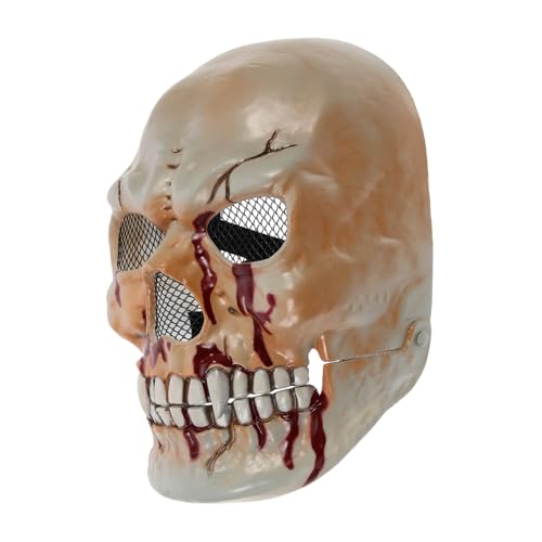 ORFOFE Gruselige Halloween Kunststoff Schädel Maske mit Beweglichem Mund Leichte Cosplay Gesichtsdekoration für Erwachsene für Halloween Party und Kostümierung ORFOFE Gruselige Halloween Kunststoff Schädel Maske mit Beweglichem Mund Leichte Cosplay Gesichtsdekoration für Erwachsene für Halloween Party und Kostümierung von ORFOFE