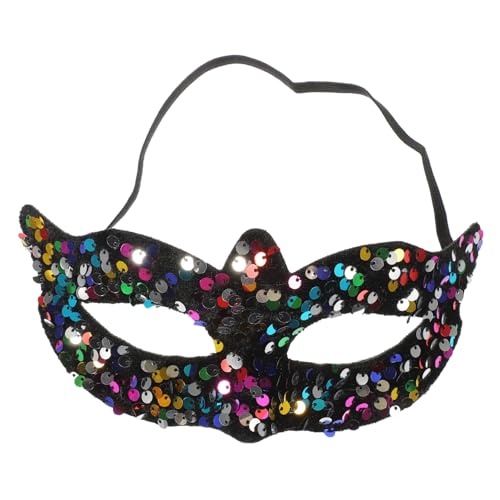 ORFOFE Halbes Gesicht PVC Verstellbar Elastisch Halloween Karneval Kostüm Party Damen Herren Festival Dekoration von ORFOFE