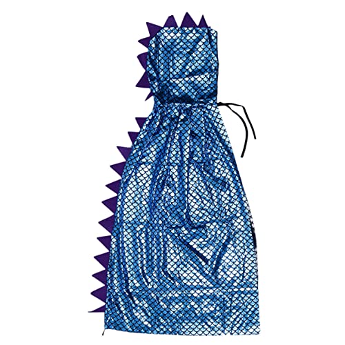 ORFOFE Halloween Dinosaurier Umhang Kinderkostüm aus Bequem und Hautfreundlich Blau für Party Maskerade und Karneval Wiederverwendbar Cooles Dino-Design für Jungen und Mädchen von ORFOFE