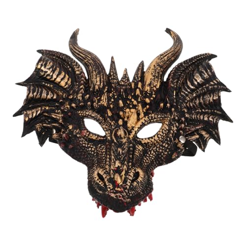ORFOFE Halloween Drachen Maske Vollgesichts Cosplay Party Kostüm für Erwachsene und Realistische Tierkopf Maske Langlebig Lebensecht für Halloween Karneval und Bühnenauftritte von ORFOFE