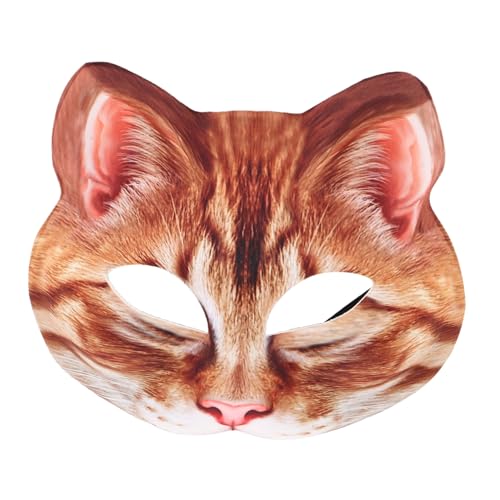 ORFOFE Halloween Katzenmaske Damen Halbgesichts Maske Leichtes Realistisches Cosplay Zubehör für Kostümparty und Karneval Komfortabel Wiederverwendbar und Einfach zu Reinigen ORFOFE Halloween Katzenmaske Damen Halbgesichts Maske Leichtes Realistisches Cosplay Zubehör für Kostümparty und Karneval Komfortabel Wiederverwendbar und Einfach zu Reinigen von ORFOFE