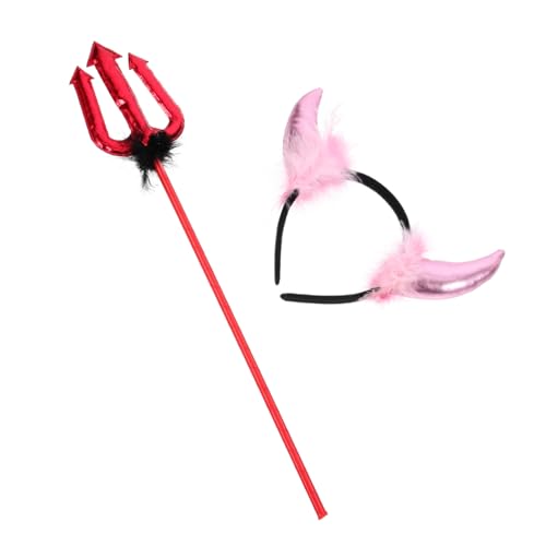 ORFOFE Halloween Teufelshörner Haarreif für Damen Bequemes Tragbares Cosplay Zubehör Niedliche Goldene Hörner für Halloween Kostümpartys und Karneval Teiliges von ORFOFE