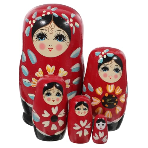 ORFOFE Handbemalte Holz Russische Puppen Russische Schachtelpuppen Bunte Handgefertigte Holzdekoration Kreative Nesting Toys für Wohnraumgestaltung ORFOFE Handbemalte Holz Russische Puppen Russische Schachtelpuppen Bunte Handgefertigte Holzdekoration Kreative Nesting Toys für Wohnraumgestaltung von ORFOFE
