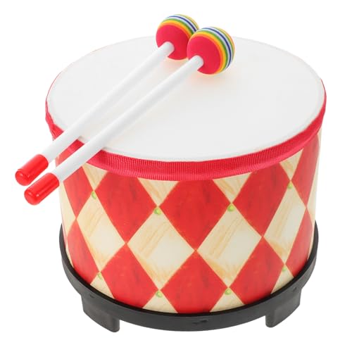 ORFOFE Handtrommel aus Holz Rot Kariert mit Schlägeln Sicheres Kinderschlaginstrument für Rhythmusförderung Frühpädagogisches Percussion für Kleinkinder ORFOFE Handtrommel aus Holz Rot Kariert mit Schlägeln Sicheres Kinderschlaginstrument für Rhythmusförderung Frühpädagogisches Percussion für Kleinkinder von ORFOFE