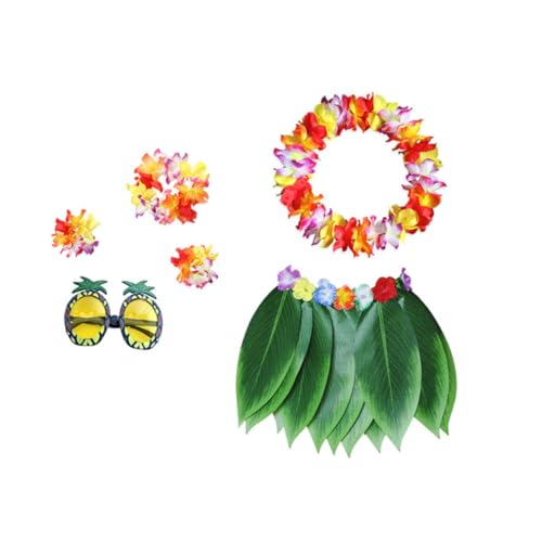 ORFOFE Hawaiian Luau Kostüm Set Tropisches Party Outfit mit Realistischer Bunter Blumen-haarband Armbändern und Ananas-sonnenbrille für Strandfeier und Sommerparty ORFOFE Hawaiian Luau Kostüm Set Tropisches Party Outfit mit Realistischer Bunter Blumen-haarband Armbändern und Ananas-sonnenbrille für Strandfeier und Sommerparty von ORFOFE