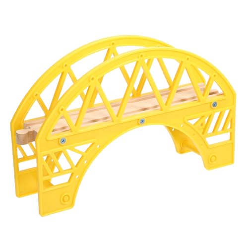 ORFOFE Hölzerne Eisenbahnbrücke, Pädagogisches Eisenbahnschienenzubehör Für Jungen, Realistische Und Robuste Eisenbahnbrücke Zur Verbesserung des Interaktiven Spiels von ORFOFE