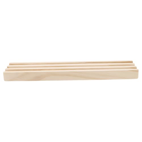 ORFOFE Holz Domino Halter Rack aus Kiefernholz Rutschfester Präsentationshalter für Dominosteine und Buchstabenkarten DIY Spielzubehör für Entspanntes und Einfache Reinigung von ORFOFE