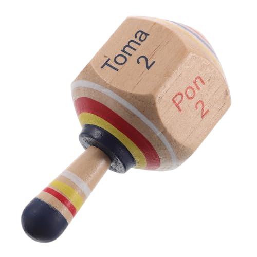 ORFOFE Holz Drehspielzeug für Handgedrehtes Holzspielzeug Tragbarer Gyro Konzentrationshilfe für Partys und Familienzusammenkünfte von ORFOFE