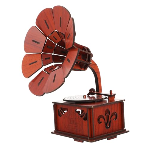 ORFOFE Holz Grammophon Puzzle DIY Bausatz Kreatives Lernspielzeug Handgemacht für Ornament und Motorikförderung von ORFOFE