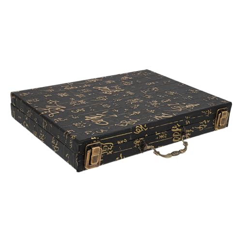 ORFOFE Holz Mahjong Aufbewahrungsbox mit Tragbarem Griff Rechteckige Spielsteine Aufbewahrung Stilvoll Geprägte Holzbox für Mahjong und Schachspiel Reise für Brettspiel Zubehör ORFOFE Holz Mahjong Aufbewahrungsbox mit Tragbarem Griff Rechteckige Spielsteine Aufbewahrung Stilvoll Geprägte Holzbox für Mahjong und Schachspiel Reise für Brettspiel Zubehör von ORFOFE