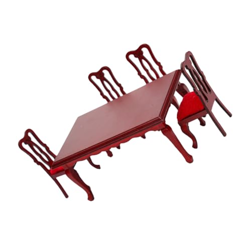 ORFOFE Holz Miniatur Puppenhaus Küchenmöbel Tisch Stühle Kindersicheres Holzspielzeug Kreative Retro Esszimmer Möbel für Rollenspiele und DIY Raumgestaltung ORFOFE Holz Miniatur Puppenhaus Küchenmöbel Tisch Stühle Kindersicheres Holzspielzeug Kreative Retro Esszimmer Möbel für Rollenspiele und DIY Raumgestaltung von ORFOFE