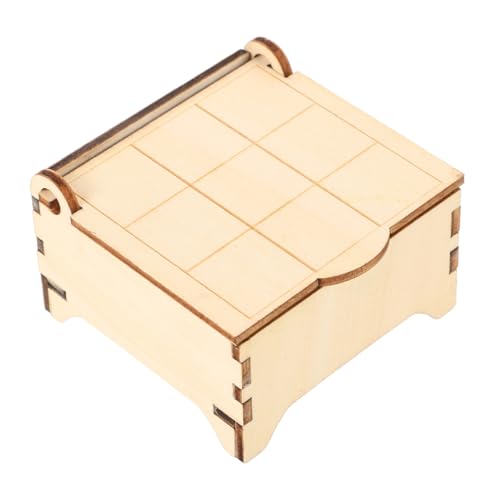 ORFOFE Holz Spiel Tragbar Kompaktes Montessori Brettspiel für Familienspiel Intelligenzfördernd Logikspiel Reise aus Sicherem Holz von ORFOFE
