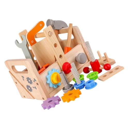 ORFOFE Holz Werkzeugkoffer für Kleinkinder Bunter Lernspielzeug Werkzeugkasten Fördert Kreativität und Motorische Fähigkeiten Kindgerechte Rollenspiel für Jungen und Mädchen Ab Jahren ORFOFE Holz Werkzeugkoffer für Kleinkinder Bunter Lernspielzeug Werkzeugkasten Fördert Kreativität und Motorische Fähigkeiten Kindgerechte Rollenspiel für Jungen und Mädchen Ab Jahren von ORFOFE