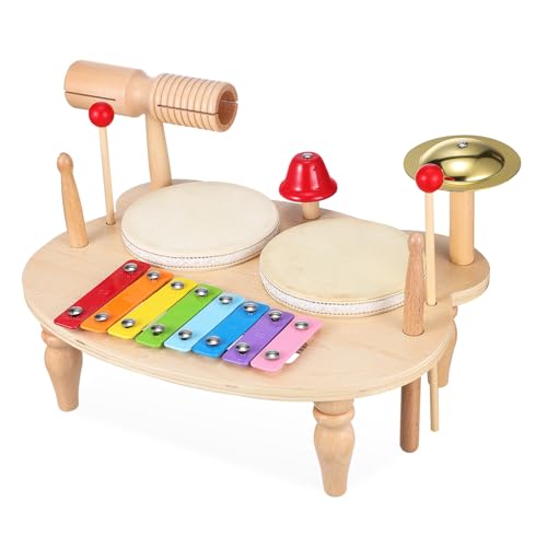 ORFOFE Holz Xylophon Mini Schlaginstrument Percussion aus Premium Holz für Musikalische Früherziehung mit Klarem und Vielseitiger Spielweise für Musikbegeisterte von ORFOFE