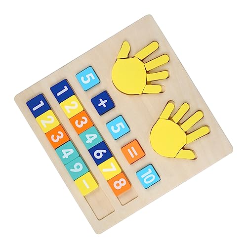 ORFOFE Holz Zahlenlernspielzeug Langlebiges Mathematik mit Glatten Kanten Pädagogisches Additions und Subtraktions Lernspiel für Kleinkinder und Vorschüler Fördert Zahlenverständnis und von ORFOFE