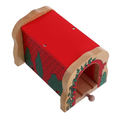 ORFOFE Holz Zugtunnel Zubehör Holz Eisenbahn Schienen Zubehör Kreatives für Zuhause und Kindergarten von ORFOFE