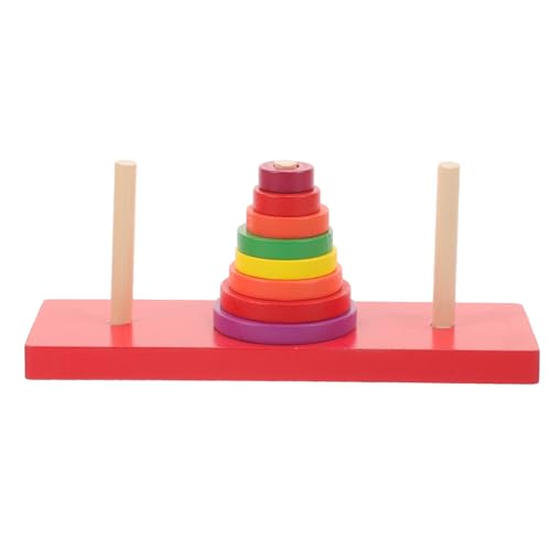ORFOFE Holzfarbenes Ring Stapelturm Pädagogisches für Kreativität und Hand Augen Koordination für Frühes Lernen und Entwicklung von ORFOFE