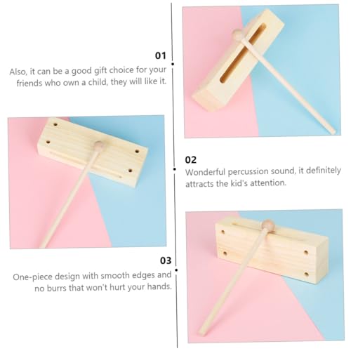 ORFOFE Holzpercussion Instrument Doppelton Holzklapper Musikspielzeug für Musikalische Früherziehung aus Hochwertigem Holz mit Glatten Kanten und Leichtem Design ORFOFE Holzpercussion Instrument Doppelton Holzklapper Musikspielzeug für Musikalische Früherziehung aus Hochwertigem Holz mit Glatten Kanten und Leichtem Design von ORFOFE