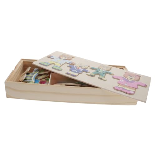 ORFOFE Holzpuzzle Kleidung Wechseln Bär Pädagogisches Holzspielzeug Fördert Hand Auge Koordination Kreatives Lernspielzeug für Sicheres Leichtes Holzpuzzle ORFOFE Holzpuzzle Kleidung Wechseln Bär Pädagogisches Holzspielzeug Fördert Hand Auge Koordination Kreatives Lernspielzeug für Sicheres Leichtes Holzpuzzle von ORFOFE