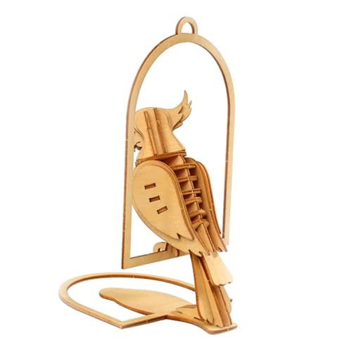 ORFOFE Holzpuzzle Papagei aus Hochwertigem Lindenholz Kindersicheres DIY Hand Auge Koordination und Kreativität Handgefertigtes Lernspielzeug von ORFOFE