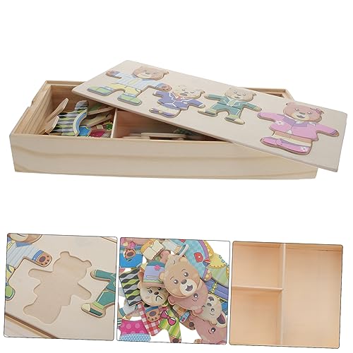 ORFOFE Holzpuzzle Tierwechselspielzeug für Kreatives Tier Ankleidepuzzle aus Hochwertigem Holz Fördert Hand Augen Koordination und Kreativität Bär ORFOFE Holzpuzzle Tierwechselspielzeug für Kreatives Tier Ankleidepuzzle aus Hochwertigem Holz Fördert Hand Augen Koordination und Kreativität Bär von ORFOFE