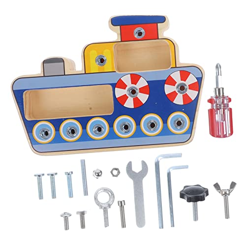 ORFOFE Holzschraubendreher Spielset für Ab Jahren Sensorisches Montessori Motorikspielzeug Buntes Schraubenzieher Brett zur Praktischer Fähigkeiten und Farberkennung Sicher und von ORFOFE