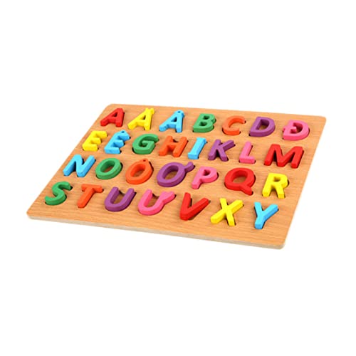 ORFOFE Holzspielzeug Alphabet Puzzle Langlebiges Lernspielzeug für Frühe Bildung Pädagogisches Buchstaben der Buchstabenkenntnis Geeignet für Jungen und Mädchen Kreatives Alphabetspiel von ORFOFE